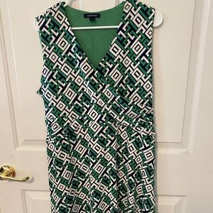 Land’s End Geometric Print Sleeveless Wrap Dress